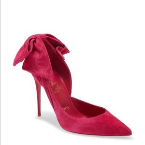 RARE Women’s Christian Louboutin Rabakate Bow-Pink